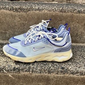 Blue and White Athletic Sneakers Nike react live